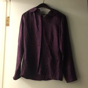 Talbots pure silk button down top